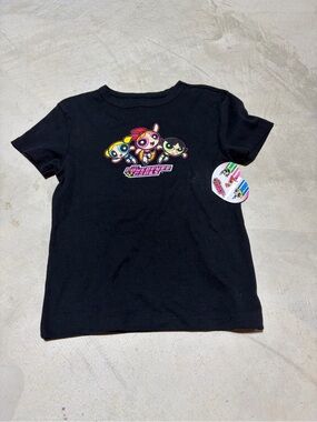 Black Powerpuff Graphic baby tee small NWT